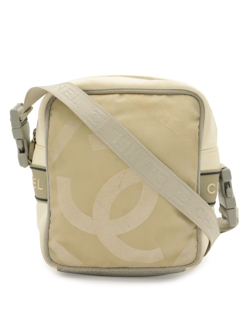 Chanel Sports Line Shoulder Bag Crossbody Pochette CC Logo White